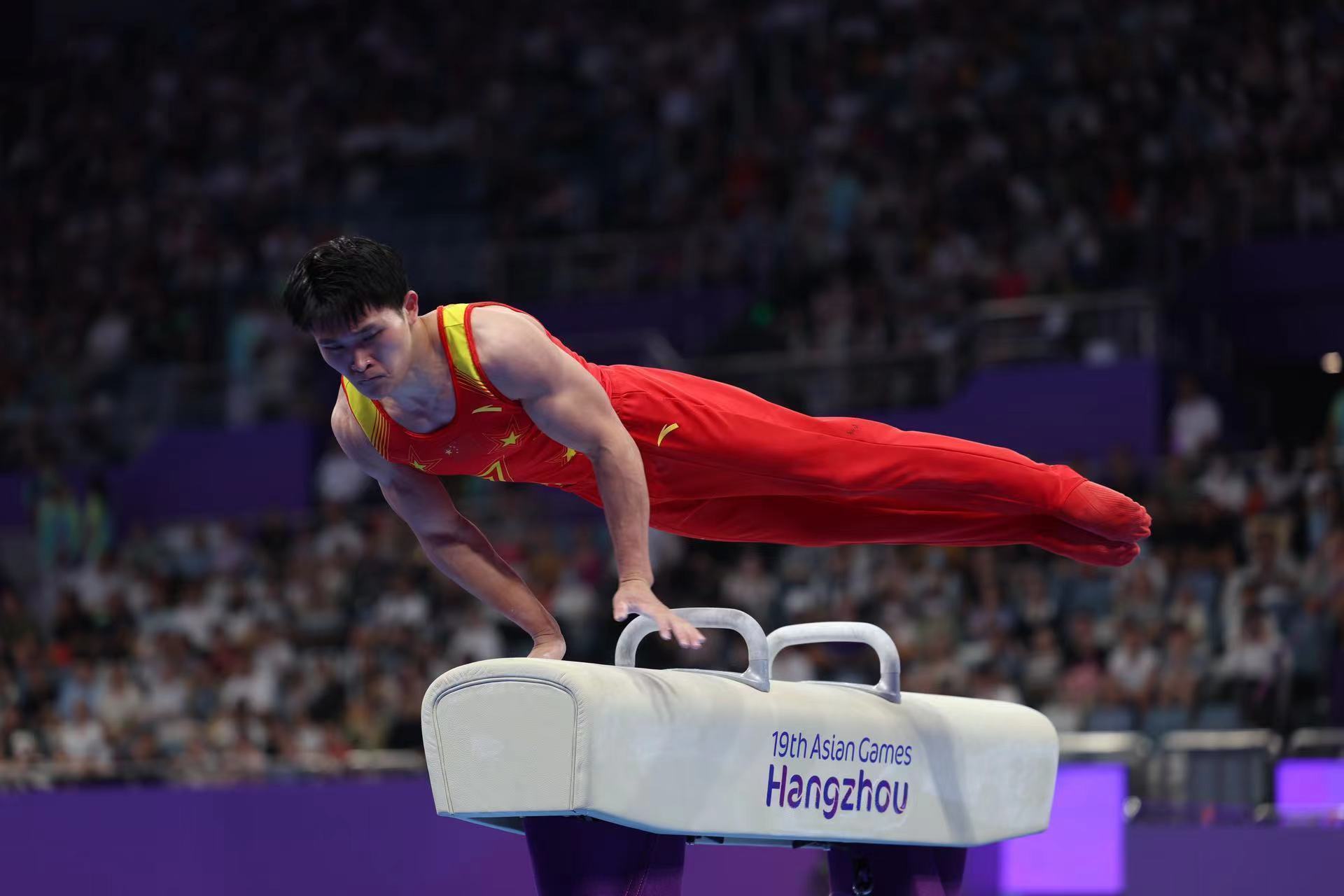 体操选手优雅登场，夺取金牌